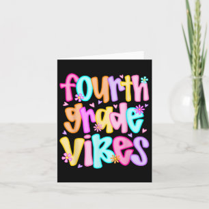Vibes van de vierde klas terug naar school Happy F Kaart