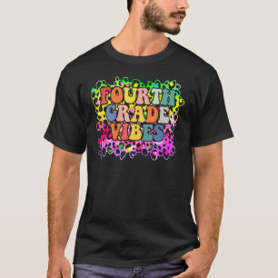 Vibes van het vierde leerjaar Luipaard Tie Dye Ter T-shirt