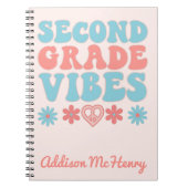 Vibes van tweede rang - Retro terug naar school No Notitieboek (Voorkant)