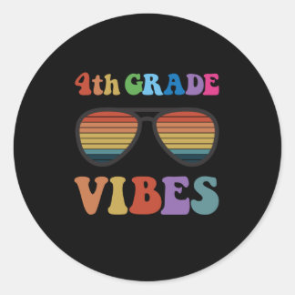 Vibes vierde graad ronde sticker