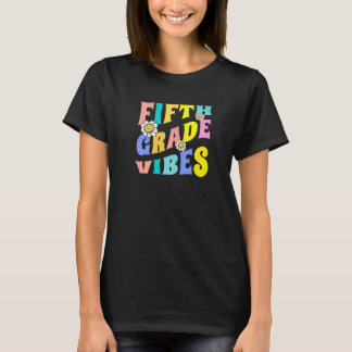 Vibes Vijfde Klas Eerste Dag Terug Naar School Ler T-shirt