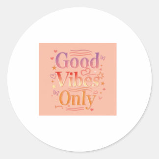 Vibes voor een goede dag ronde sticker