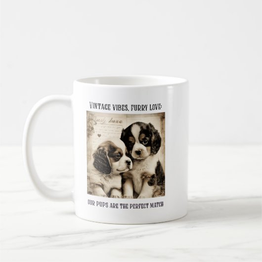  vibes, wazige liefde: Puppy Love Koffiemok (Links)