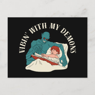 Vibin met mijn demon briefkaart