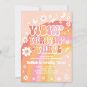 Vibin' Thrivin' en Drie Groovy 3de verjaardag Kaart (Voorkant)