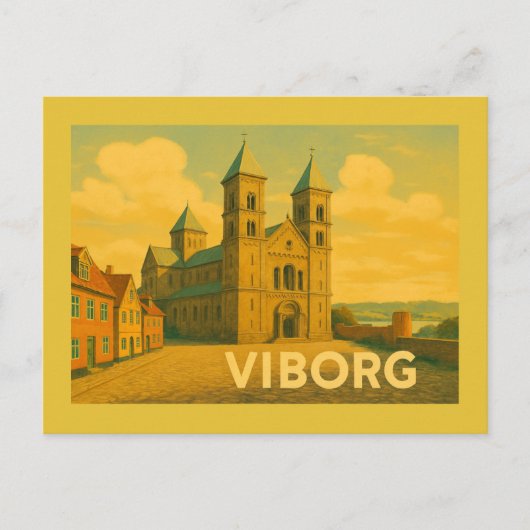 Viborg Denemarken Kathedraal Briefkaart (Voorkant)