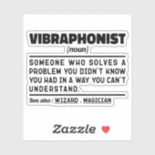 Vibrafonist zelfstandig naamwoord percussie instru sticker (Vel)