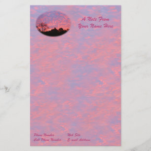 Vibranly Pink Sunrise Briefpapier