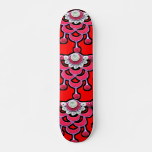Vibrant 3D Digital Artwork Skateboard Deck