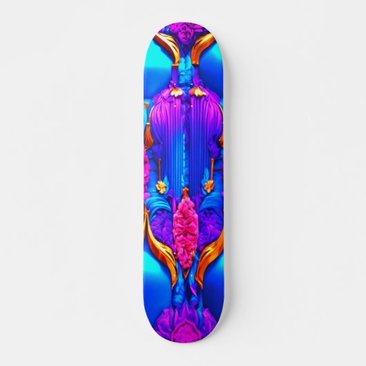 Vibrant 3D Digital Artwork Skateboard Deck (Devant)