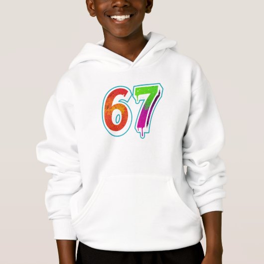 Vibrant 67 Art – Hand-Painted Number Design (Devant)