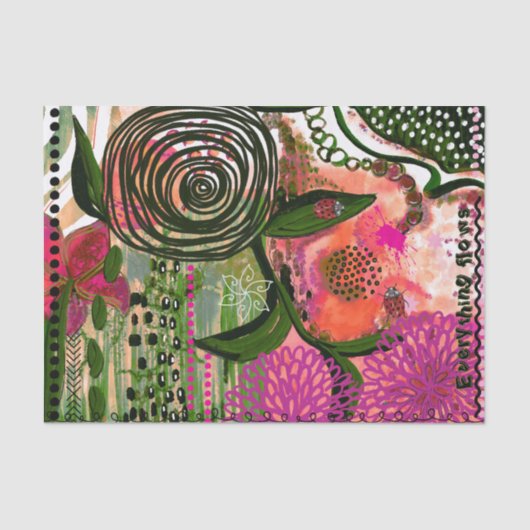 Vibrant Abstract Art Tissue Paper for Scrapbooking Tissuepapier (Voorkant)