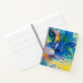 Vibrant Abstract Cat Art Print Notitieboek (Binnen)