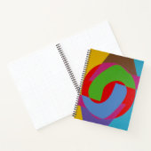 Vibrant Abstract Circles Notebook Notitieboek (Binnen)