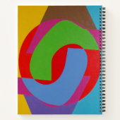 Vibrant Abstract Circles Notebook Notitieboek (Achterkant)