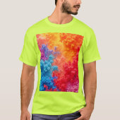 Vibrant Abstract Cloud Hues T-shirt (Voorkant)