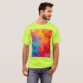Vibrant Abstract Cloud Hues T-shirt (Voorkant volledig)