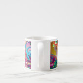 Vibrant Abstract Espresso Kop (Achterkant)