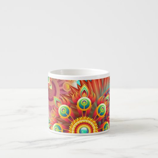 Vibrant Abstract Espresso Kop (Voorkant)