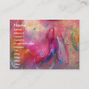 VIBRANT ABSTRACT, felle kleuren rood blauw roze Visitekaartje