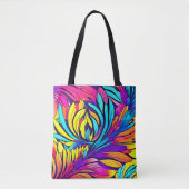 Vibrant Abstract Floral Draagtas (Voorkant)