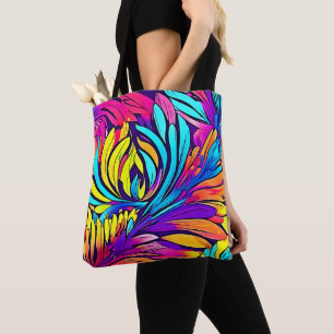 Vibrant Abstract Floral Draagtas
