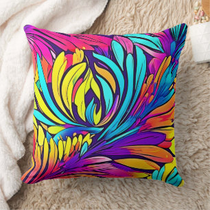 Vibrant Abstract Floral Kussen