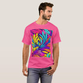 Vibrant Abstract Floral T-shirt (Voorkant volledig)