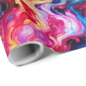 Vibrant Abstract Fluid Art Wrapping Paper Cadeaupapier (Rol Hoek)