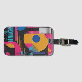 Vibrant Abstract Geometry Glitch Pop Chaos Design  Bagagelabel