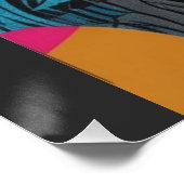 Vibrant Abstract Geometry Glitch Pop Chaos Design Perfect Poster (Hoek)