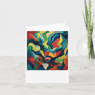 Vibrant Abstract Geometry Iii Sticker  Kaart