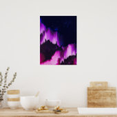 Vibrant Abstract Glitch Wall Art Poster (Keuken)