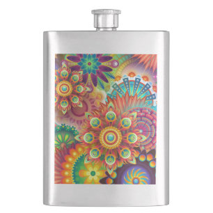 Vibrant Abstract Heupfles
