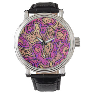 Vibrant Abstract Horloge