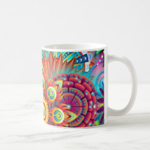 Vibrant Abstract Koffiemok
