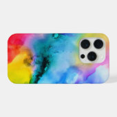 Vibrant Abstract Multicolor Modern Art Phone Case (Verso Horizontal)