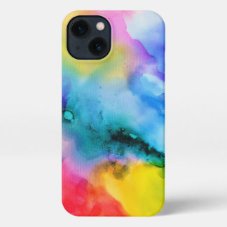 Vibrant Abstract Multicolor Watercolor Phone Case iPhone 13 Hoesje