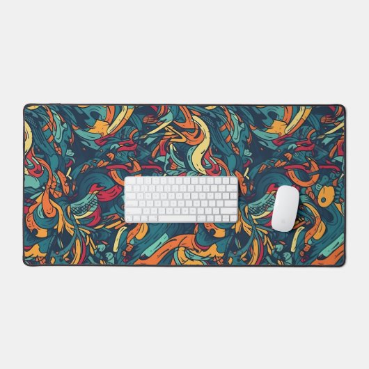 Vibrant Abstract Oceanic Currents (Clavier et souris)
