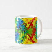 Vibrant Abstract Paint Splash Mug – Bold Artistic (Devant droit)