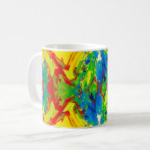Vibrant Abstract Paint Splash Mug – Bold Artistic (Devant gauche)