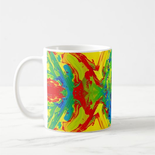 Vibrant Abstract Paint Splash Mug – Bold Artistic (Gauche)