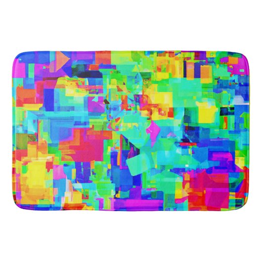 Vibrant Abstract patroon Badmat (Voorkant)