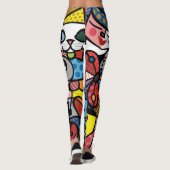 Vibrant Abstract patroon Leggings (Achterkant)