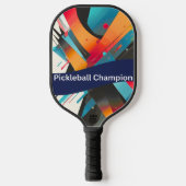 Vibrant Abstract Pickleball Champion Paddle (Voorkant)