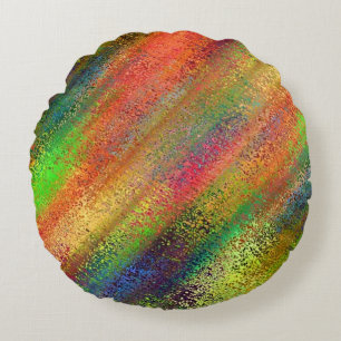 Vibrant Abstract Rond Kussen