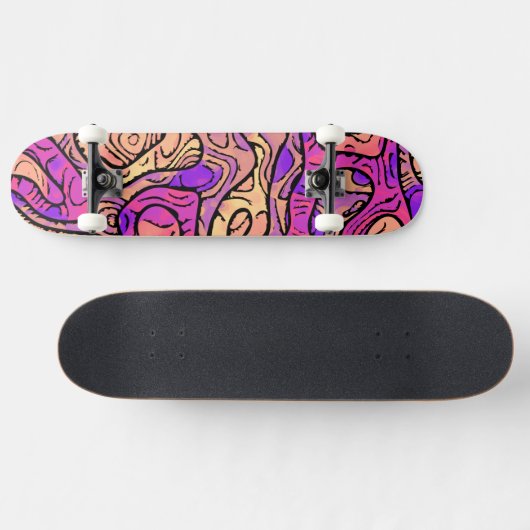Vibrant Abstract Skateboard (Horizontaal)