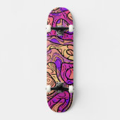 Vibrant Abstract Skateboard (Voorkant)