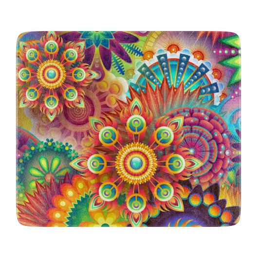 Vibrant Abstract Snijplank (Voorkant)