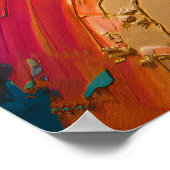 Vibrant Abstract Tropical Beach Scene Poster (Hoek)